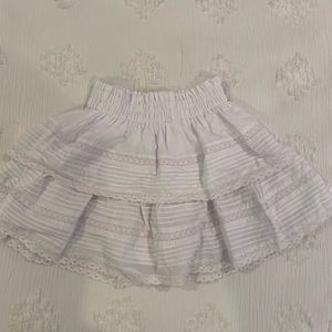 NWT DAY + MOON WHITE RUFFLE SKIRT